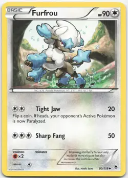 Furfrou 90/119 Uncommon Phantom Forces Pokemon Heavily Played - Image 1