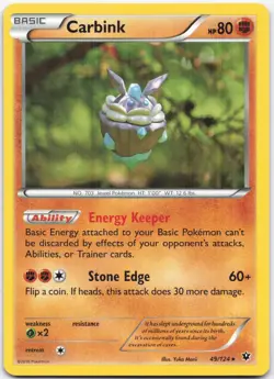 Carbink 49/124 Rare Fates Collide Pokemon Heavily Played - Image 1
