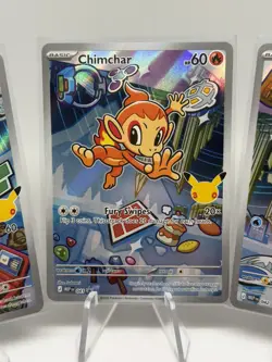 First Partner illustration Set Full Art Holo Piplup Turtwig Chimchar Pokemon NM - Image 3