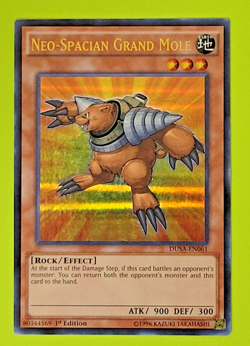 Yu-Gi-Oh Neo-Spacian Grand Mole Ultra Rare 1st Edition DUSA-EN061 Played - Image 1