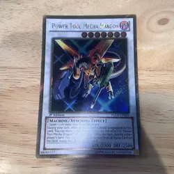 Yu-Gi-Oh! Power Tool Mecha Dragon PGLD-EN005 ** Gold Secret Rare NM ** - Image 1