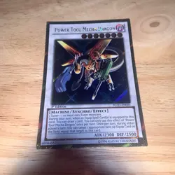 Yu-Gi-Oh! Power Tool Mecha Dragon PGLD-EN005 ** Gold Secret Rare NM ** - Image 2