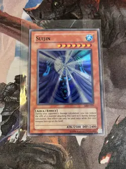 2002 Yu-Gi-Oh Metal Raiders Unlimited English MRD-027 Suijin Super Rare - Image 1