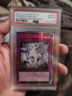 YU-GI-OH Favorite Contact - Secret Rare QCCU-KR024 Quarter Century Chronicle SCR - Image 1