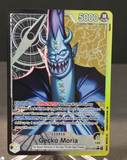 GECKO MORIA 2026 ONE PIECE THE AZURE SEA'S 7 ALT ART LEADER OP14-080 Q1048 - Image 2