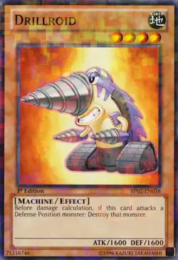 Yugioh! LP Drillroid - BP02-EN038 - Mosaic Rare - 1st Edition Lightly Played, En - Image 1