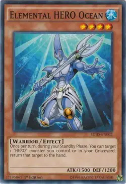 Yugioh! LP Elemental HERO Ocean - SDHS-EN002 - Common - 1st Edition Lightly Play - Image 1