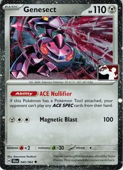 Genesect Holo Prize Pack Series Cards 040/064 NM/LP - Image 1