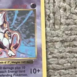 Pokemon Shadowless & Base Set Mewtwo Holo Lot of 2 Cards Vintage 1999 Wizards - Image 2