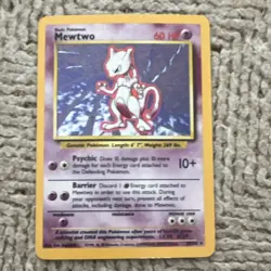 Pokemon Shadowless & Base Set Mewtwo Holo Lot of 2 Cards Vintage 1999 Wizards - Image 4