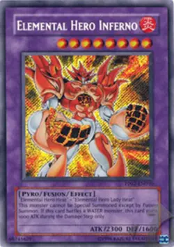 Yugioh! LP Elemental Hero Inferno - PP02-EN010 - Secret Rare - Unlimited Edition - Image 1