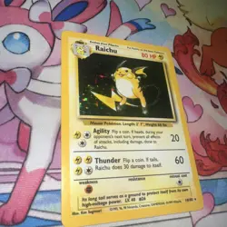 Vintage Base Set 14/102 Holo Raichu Rare Pokemon Card WOTC - Image 2