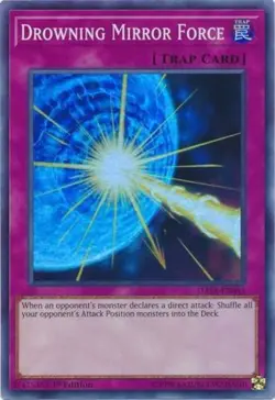 Yugioh! LP Drowning Mirror Force - DASA-EN045 - Super Rare - 1st Edition Lightly - Image 1