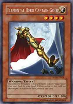 Yugioh! LP Elemental Hero Captain Gold - DP06-EN004 - Rare - Unlimited Edition L - Image 1