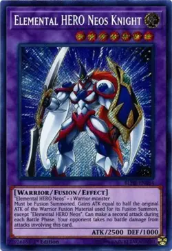 Yugioh! LP Elemental HERO Neos Knight - BLHR-EN064 - Secret Rare - 1st Edition L - Image 1