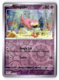 Slowpoke 057/142 Reverse Holo Pokemon SV07: Stellar Crown NM - Image 1