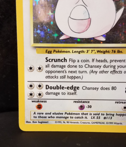 Pokemon TCG Chansey Base Set 2 Holo Unlimited Rare Card 3/130 MP/HP - Image 5