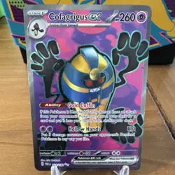 Pokemon Cofagrigus EX 224/182 SV04 Paradox Rift Ultra Rare Full Art Holo 260 HP - Image 1