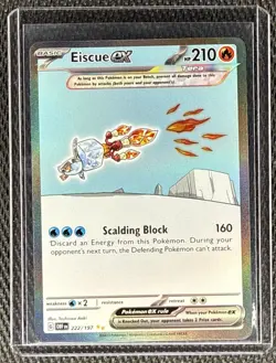 Eiscue ex 222/197 Special Illustration Rare SIR Obsidian Flames POKEMON NM - Image 1