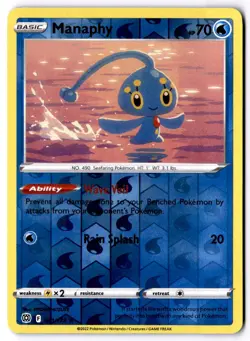 Manaphy 041/172 Reverse Holo Pokemon SWSH09: Brilliant Stars NM - Image 1