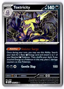 Toxtricity 068/094 Reverse Holo Pokemon ME02: Phantasmal Flames NM - Image 1