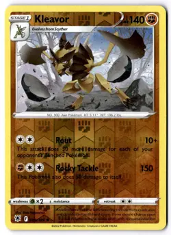 Kleavor (85) 085/189 Reverse Holo Pokemon SWSH10: Astral Radiance NM - Image 1
