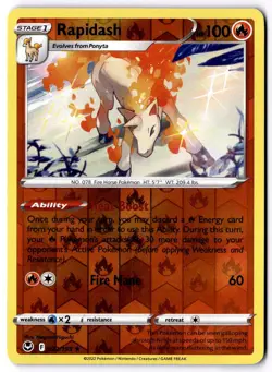 Rapidash 022/195 Reverse Holo Pokemon SWSH12: Silver Tempest NM - Image 1