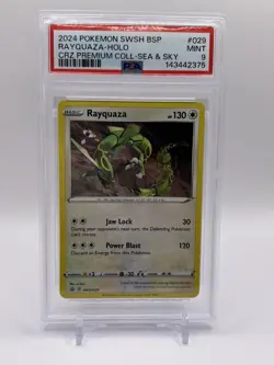 Pokemon TCG Rayquaza SWSH029 Cosmos Holo Black Star Promo PSA 9 - Image 1