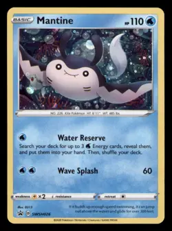 Mantine SWSH026 Holo Promo Sword & Shield Promo Pokemon TCG NM - Image 1