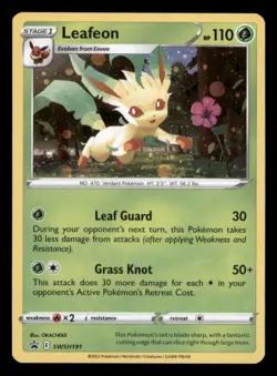 Leafeon SWSH191 Holo Promo Sword & Shield Promo Pokemon TCG NM - Image 1