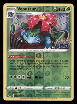 Venusaur 003/078 Holo Rare Pokemon GO Pokemon TCG Reverse Holo NM - Image 1