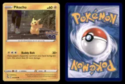 Pikachu 027/078 Cosmo Holo Common Pokemon GO Pokemon TCG NM - Image 3