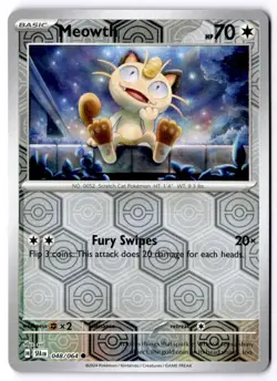 Meowth 048/064 Reverse Holo Pokemon SV: Shrouded Fable NM - Image 1