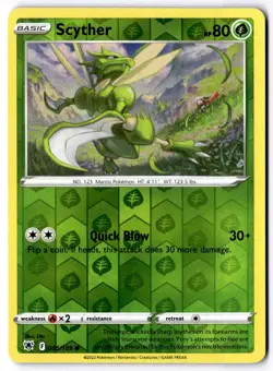 Scyther (005) 005/189 Reverse Holo Pokemon SWSH10: Astral Radiance NM - Image 1
