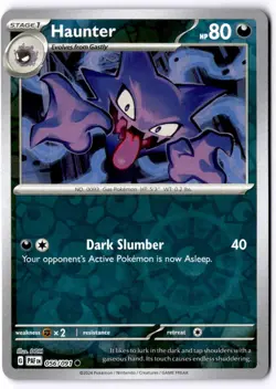Haunter 056/091 Reverse Holo Pokemon SV: Paldean Fates NM - Image 1