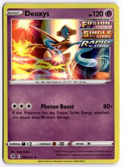 Deoxys 120/264 Holo Pokemon SWSH08: Fusion Strike LP - Image 1