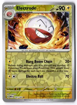 Electrode 101/165 Reverse Holo Pokemon SV: Scarlet & Violet 151 NM - Image 1