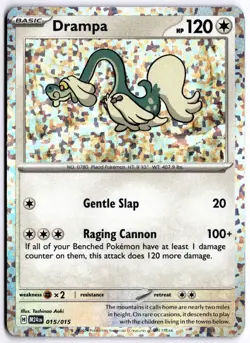 Drampa 015/015 Holo Pokemon McDonald's Promos 2024 LP - Image 1