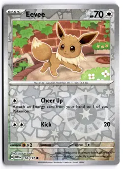 Eevee 166/197 Holo Pokemon SV03: Obsidian Flames LP - Image 1