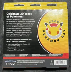 Pokemon TCG: Pokemon Day 2026 Collection Box - 30th Anniversary - New Unopened - Image 2