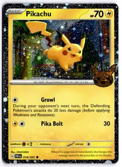 Pikachu - (Cosmos Holo) 018/091 Pokemon Trick or Trade BOOster 2024 - Image 1