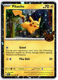 Pikachu - (Cosmos Holo) 018/091 Pokemon Trick or Trade BOOster 2024 - Image 1