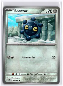 Bronzor (Poke Ball Pattern) 066/131 Holo Pokemon SV: Prismatic Evolutions NM - Image 1