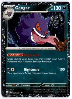 Gengar (Cosmos Holo) 057/091 Pokemon Trick or Trade BOOster 2024 LP - Image 1