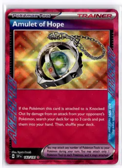 Amulet of Hope 162/191 Holo Pokemon SV08: Surging Sparks NM - Image 1