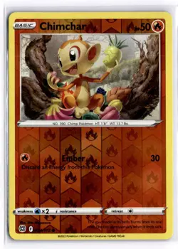 Chimchar 024/172 Reverse Holo Pokemon SWSH09: Brilliant Stars NM - Image 1