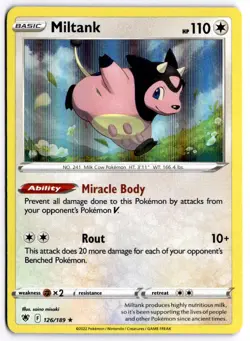Miltank 126/189 Holo Pokemon SWSH10: Astral Radiance LP - Image 1