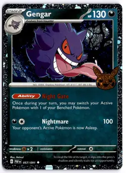 Gengar (Cosmos Holo) 057/091 Pokemon Trick or Trade BOOster 2024 LP - Image 1