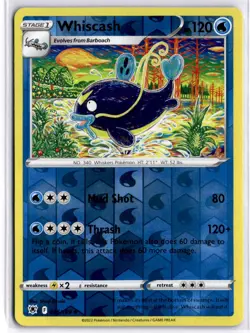 Whiscash 036/189 Reverse Holo Pokemon SWSH10: Astral Radiance NM - Image 1