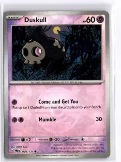 Duskull (Poke Ball Pattern) 035/131 Holo Pokemon SV: Prismatic Evolutions NM - Image 1